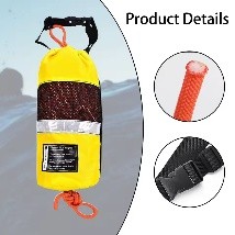 Bolsa de lanzamiento con cuerda flotante 25mts x 8mm